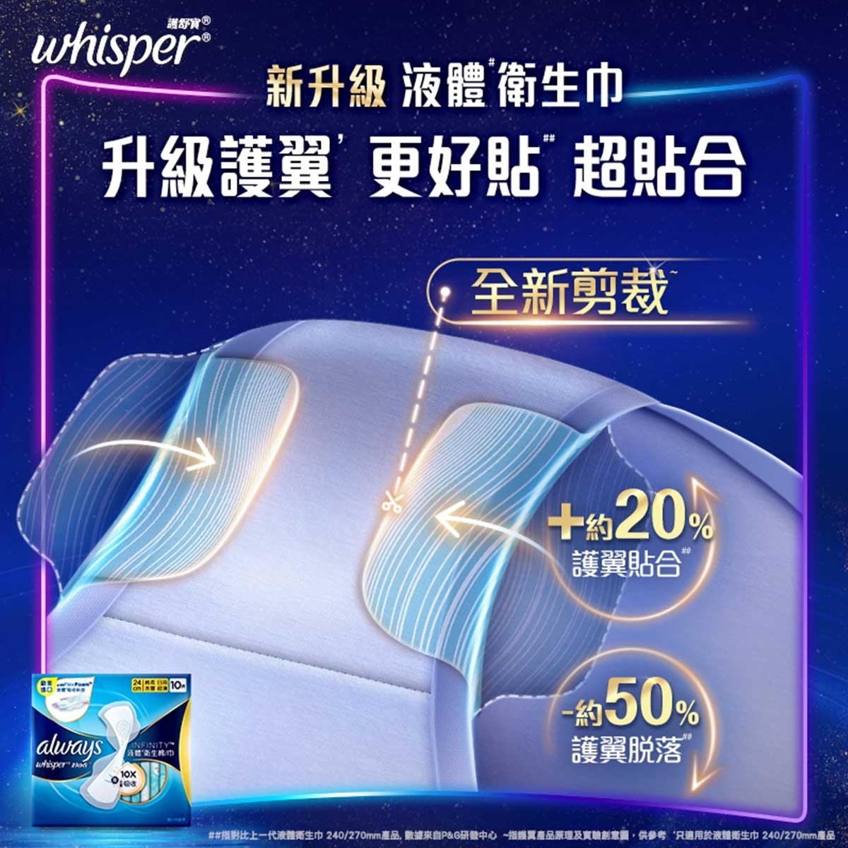 護舒寶 [增量裝] Infinity液體衛生巾/m巾 - 日用27cm 32片 (超強吸力 輕薄 乾爽 貼合)