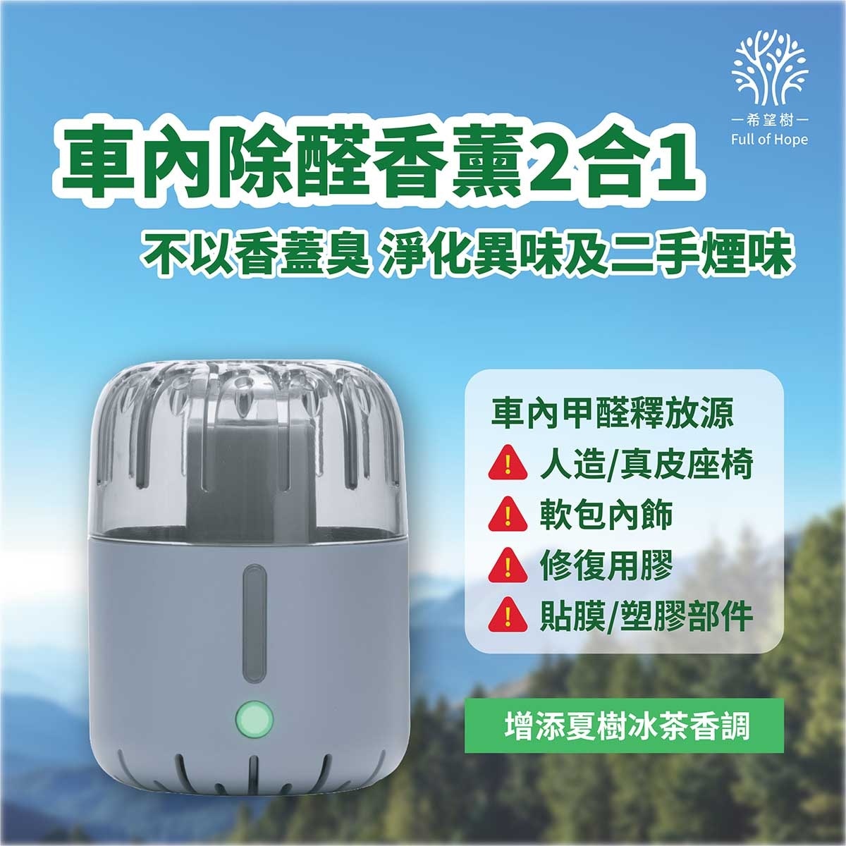 FULL OF HOPE Form Purifier (car Use) - Grey