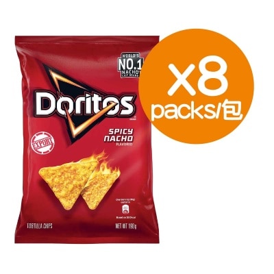 DORITOS Spicier Nacho Flv Tortilla Chips 190gx8packs