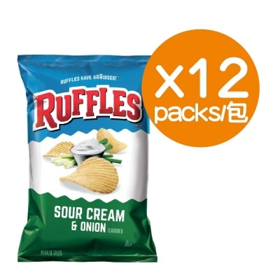 RUFFLES Sc & Onion Flv Potato Chips 180gx12packs