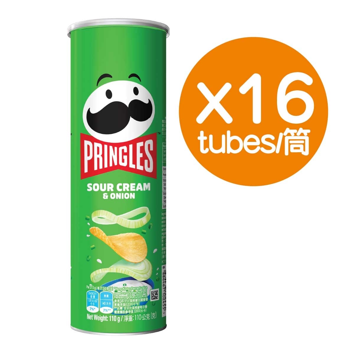 品客 酸忌廉洋蔥味薯片 102gx16包