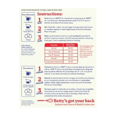 BETTY CROCKER Supermoist Devils Food Cake Mix