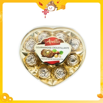 AVELLO 榛子牛奶朱古力心形禮盒８粒裝