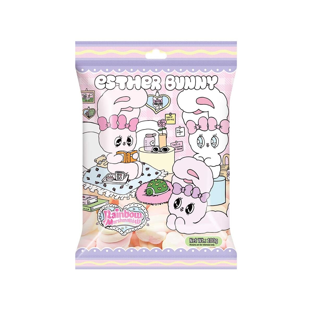 罐頭豬ＬＵＬＵ 彩虹棉花糖