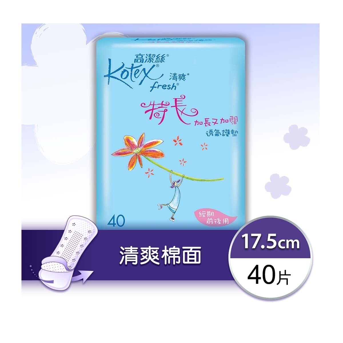 KOTEX Fresh Breathable Pty Long