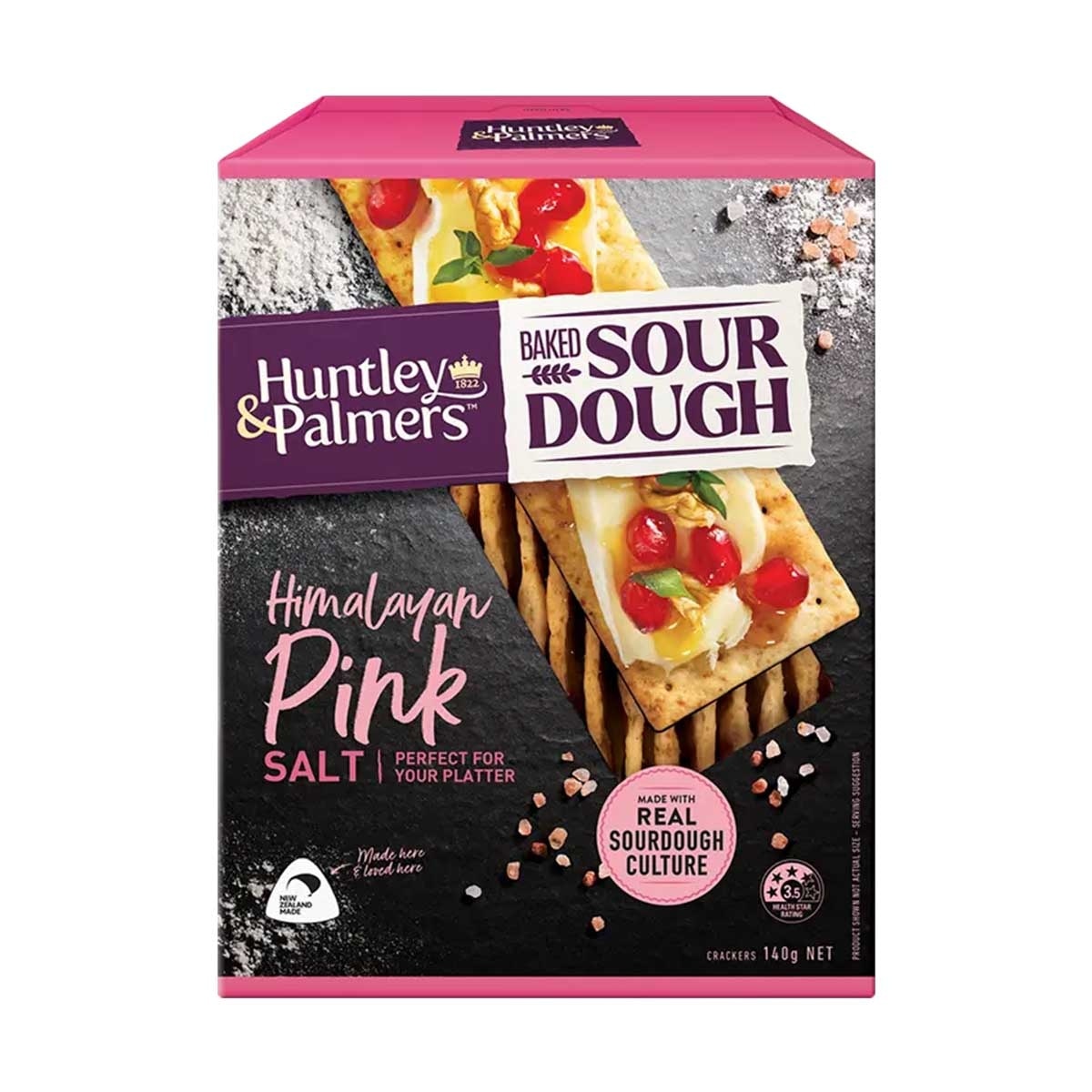 HUNTLEY & PALMERS Pinksalt Sour Dough Crackers