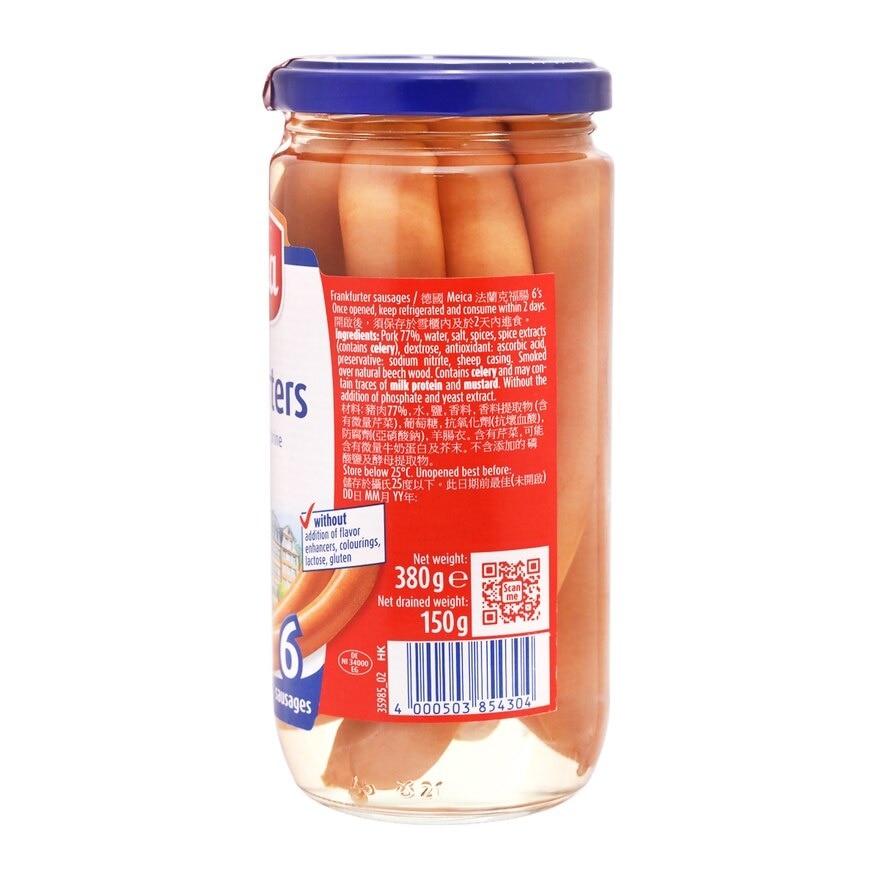 MEICA Frankfurter Sausages 6's