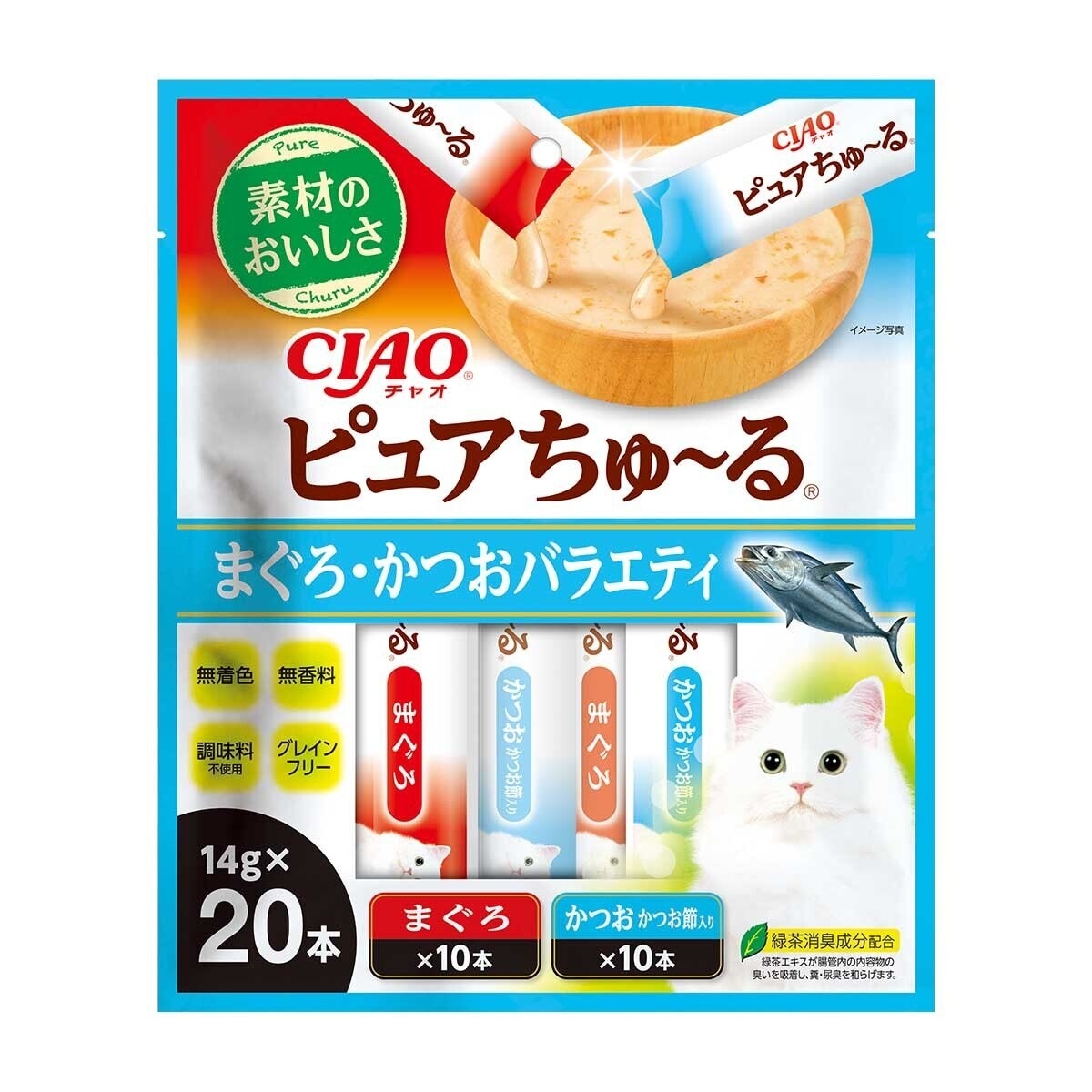 CIAO Pure Churu Tuna & Bonito Variety 20p