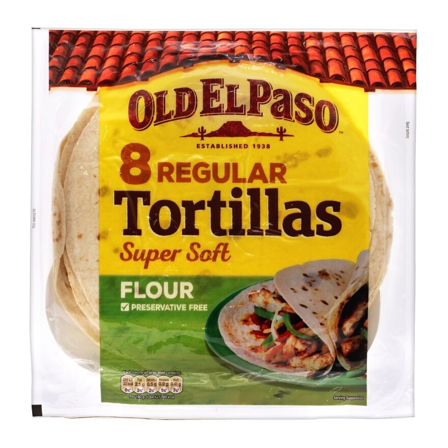 OLD EL PASO FLOUR TORTILLAS 8'S