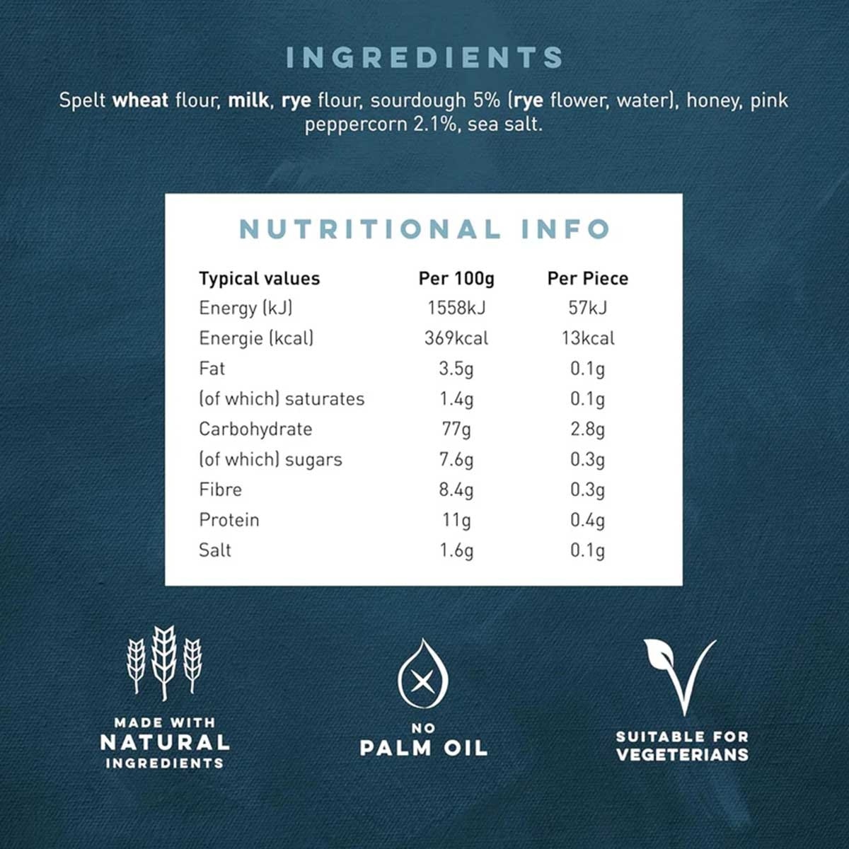 PETER'S YARD Pink Peppercorn Sourdough Crackers