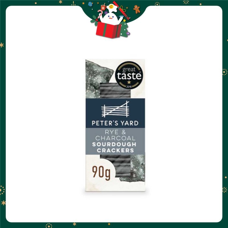 PETER'S YARD Rye & Charcoal Sourdough Crackers