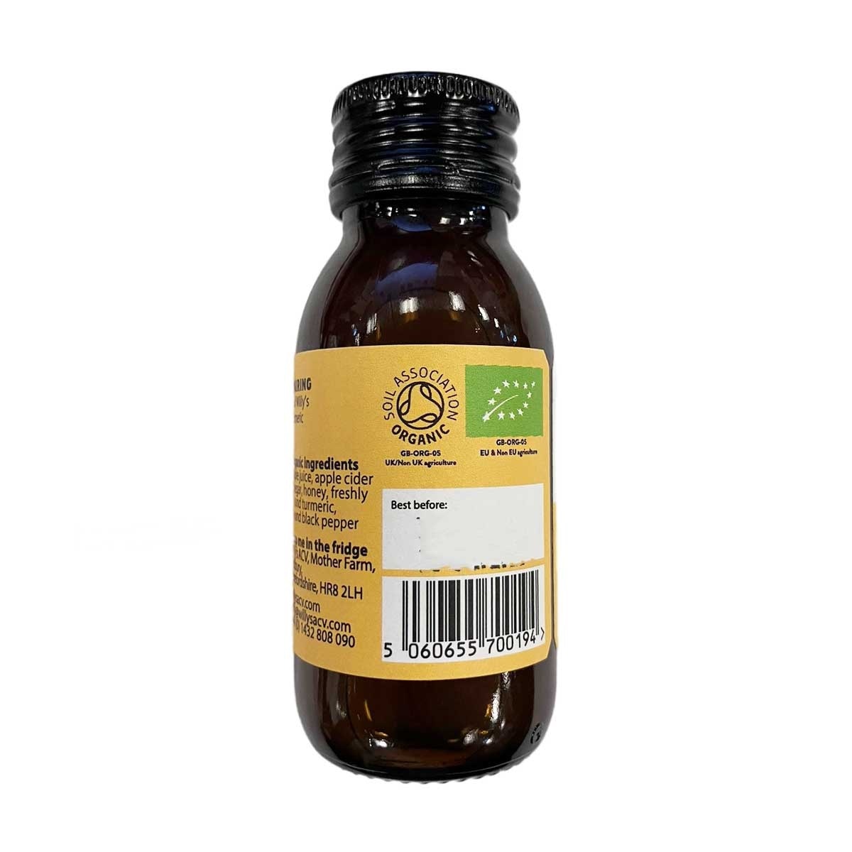 WILLY'S ACV Org Turmeri Apple Cider Vinegar Shot
