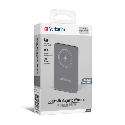 VERBATIM Magnetic Wireless Power Pack Grey