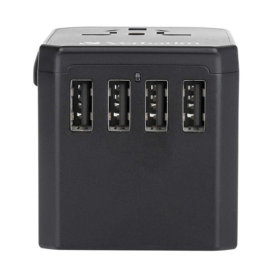 VERBATIM 5 Port 5.6a Travel Adaptor Black