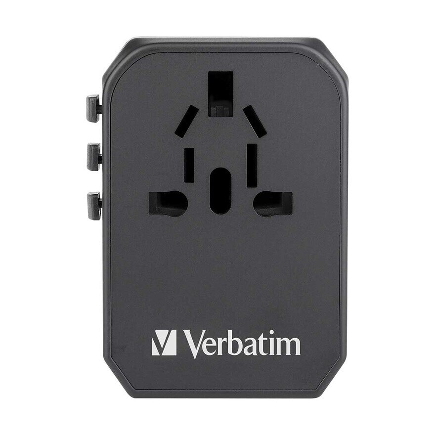 VERBATIM 5 Port 5.6a Travel Adaptor Black