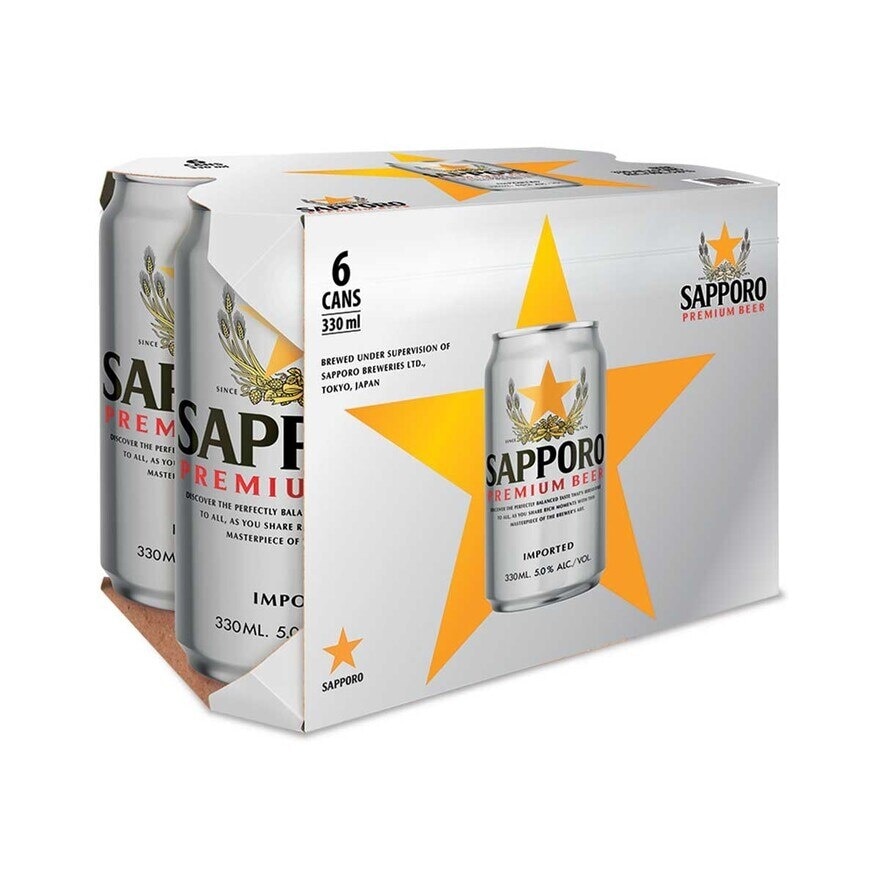 Sapporo Beer 6 Can