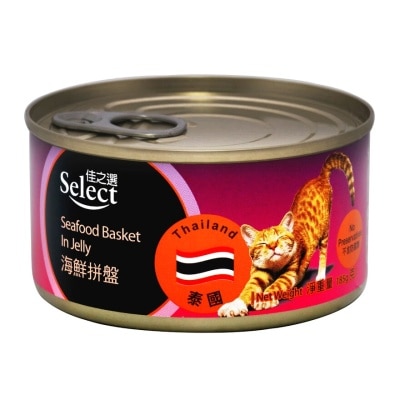 SELECT Cat Seafood Basket In Jelly