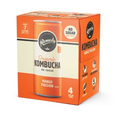 REMEDY - Organic Kombucha Mango Passion Fruit Flavour