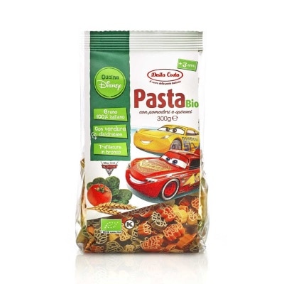 DALLA COSTA Org Pasta_tomato & Spinach Cars 3+