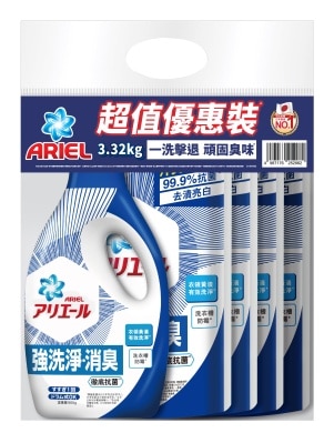 碧浪 ARIEL超濃縮抗菌洗衣液 3.32KG優惠裝 (高效去污型)