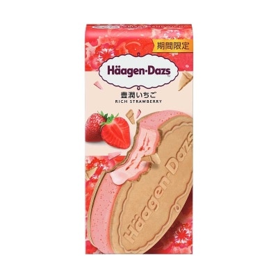 HAAGEN-DAZS Rich Strawberry Crispy Sandwich Ic