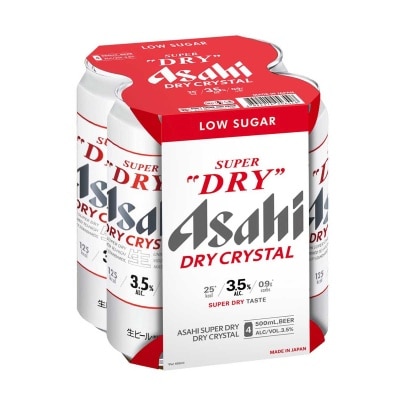 Asahi Dry Crystal 3.5% 4's King Can