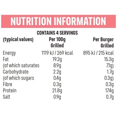 ICELAND LUXURY Aberdeen Angus Burger 4pc
