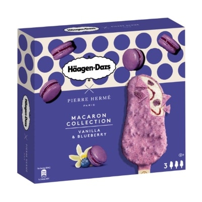 HAAGEN-DAZS Macaron Vanilla & Blueberry Bar Fp