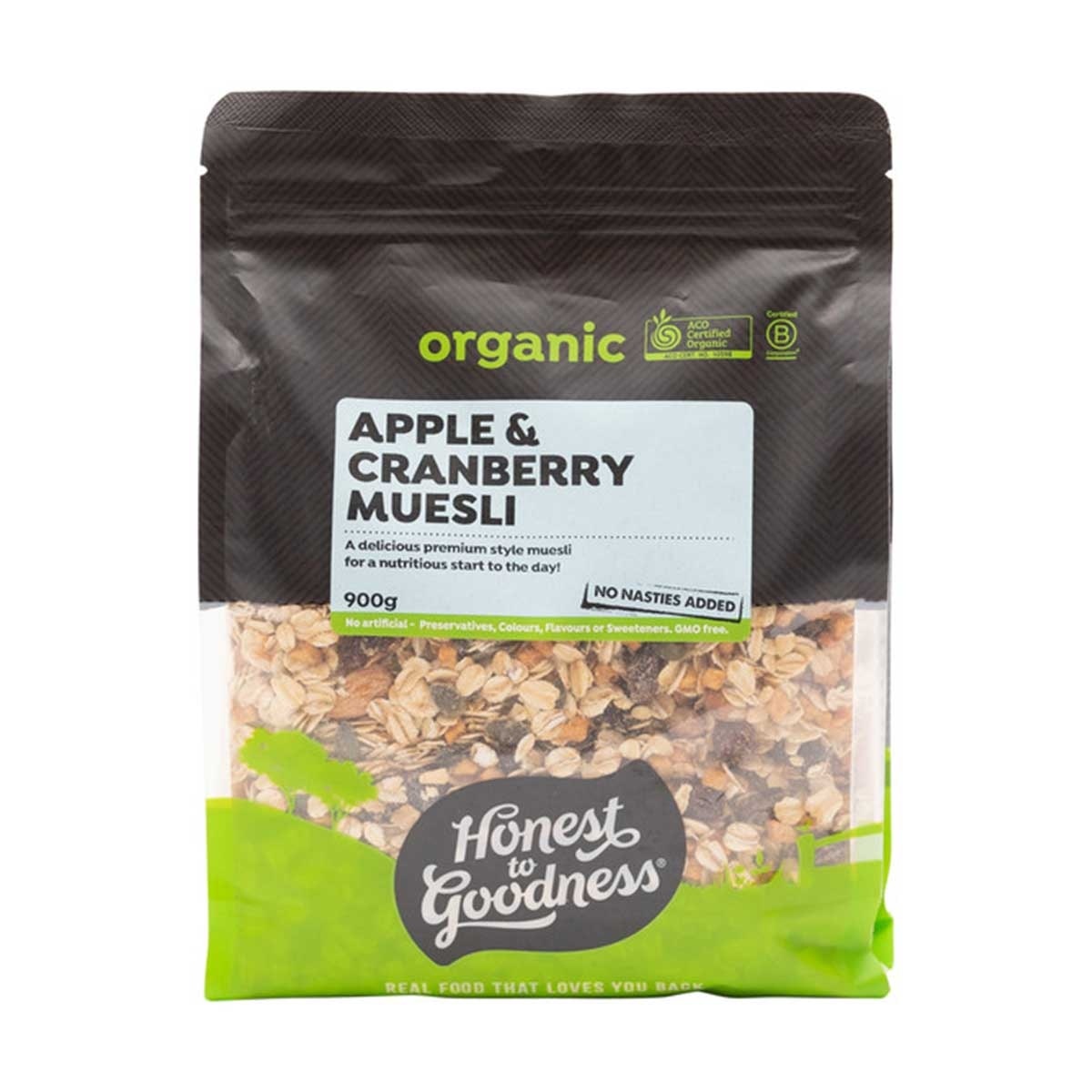 HONEST TO GOODNESS Organic Apple And Cranberry Muesli