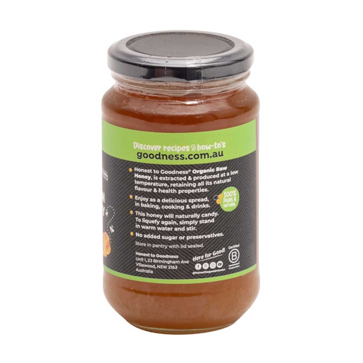 HONEST TO GOODNESS Organic Australian Raw Honey