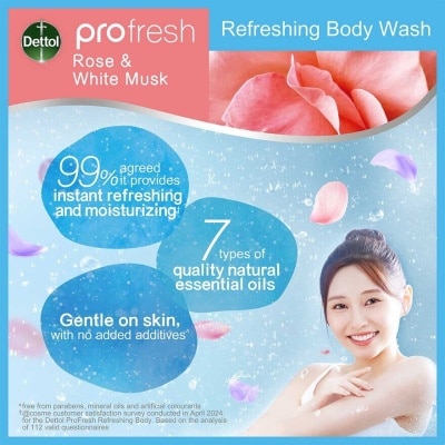 滴露 滴露profresh清爽保濕沐浴露 ​玫瑰及白麝香900g