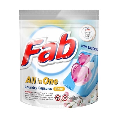 FAB 快潔ＡＬＬ—ＩＮ—１洗衣珠玫瑰７２粒