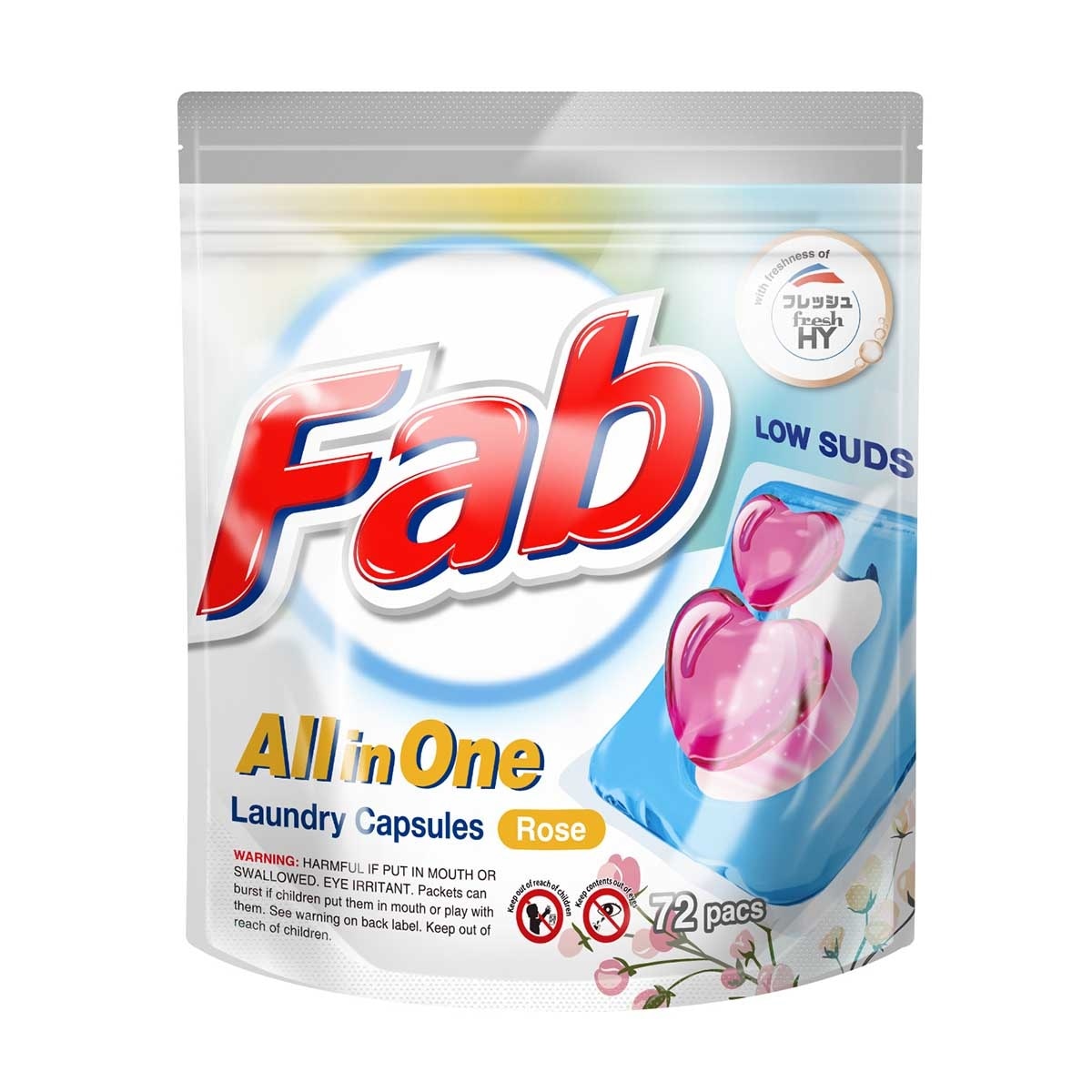 FAB Fab All-in-1 Laundry Cap Rose 72pcs