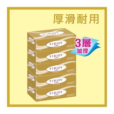 唯潔雅 - 珍寶系列三層盒裝面紙[5盒] - (新舊包裝隨機發送)