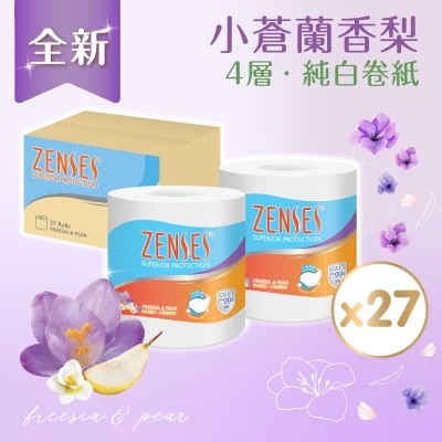 倩絲 4層純白壓花卷紙27卷裝小蒼蘭香梨