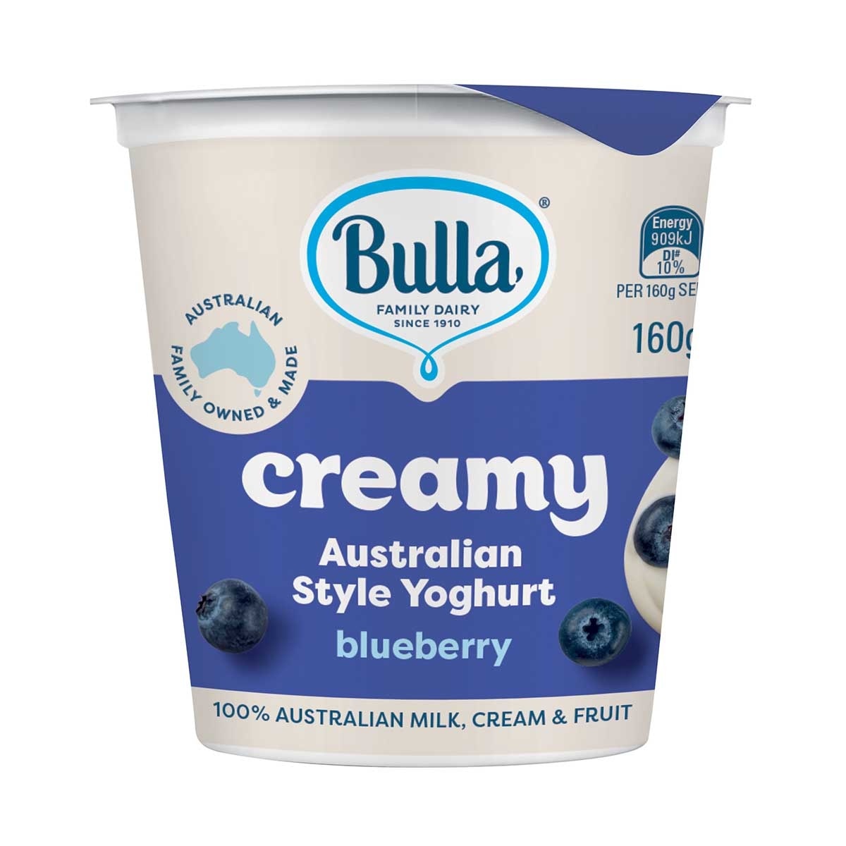 BULLA Creamy Aus Style Yoghurt - Blueberry