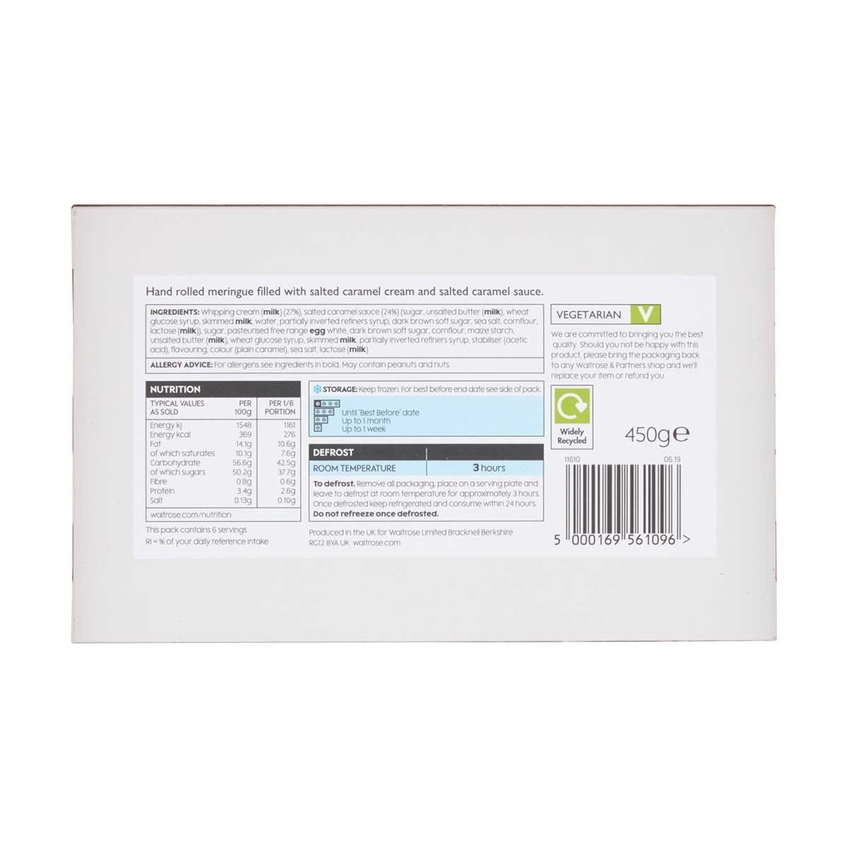 WAITROSE 海鹽焦糖蛋白卷[英國](急凍 18°c) image