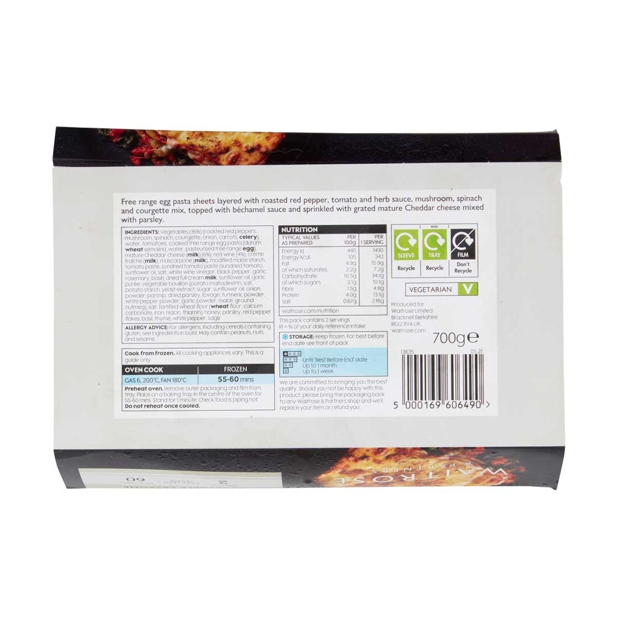 WAITROSE 蔬菜闊條麵[英國](急凍 -18°c)