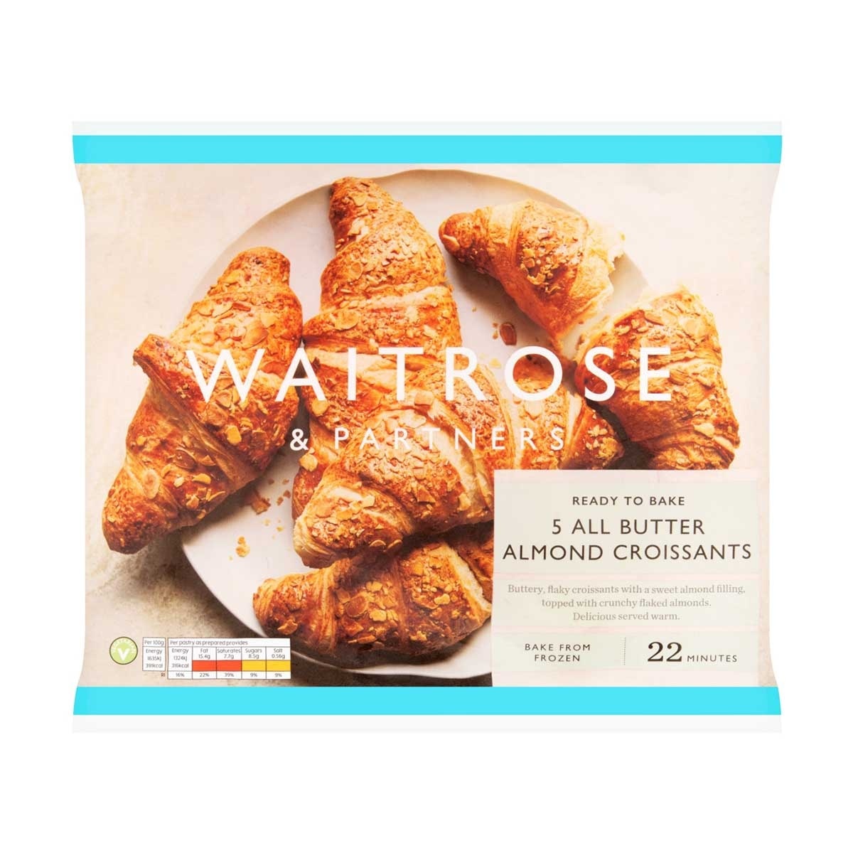 WAITROSE Almond Croissant 5pc [ France](frozen -18°c)