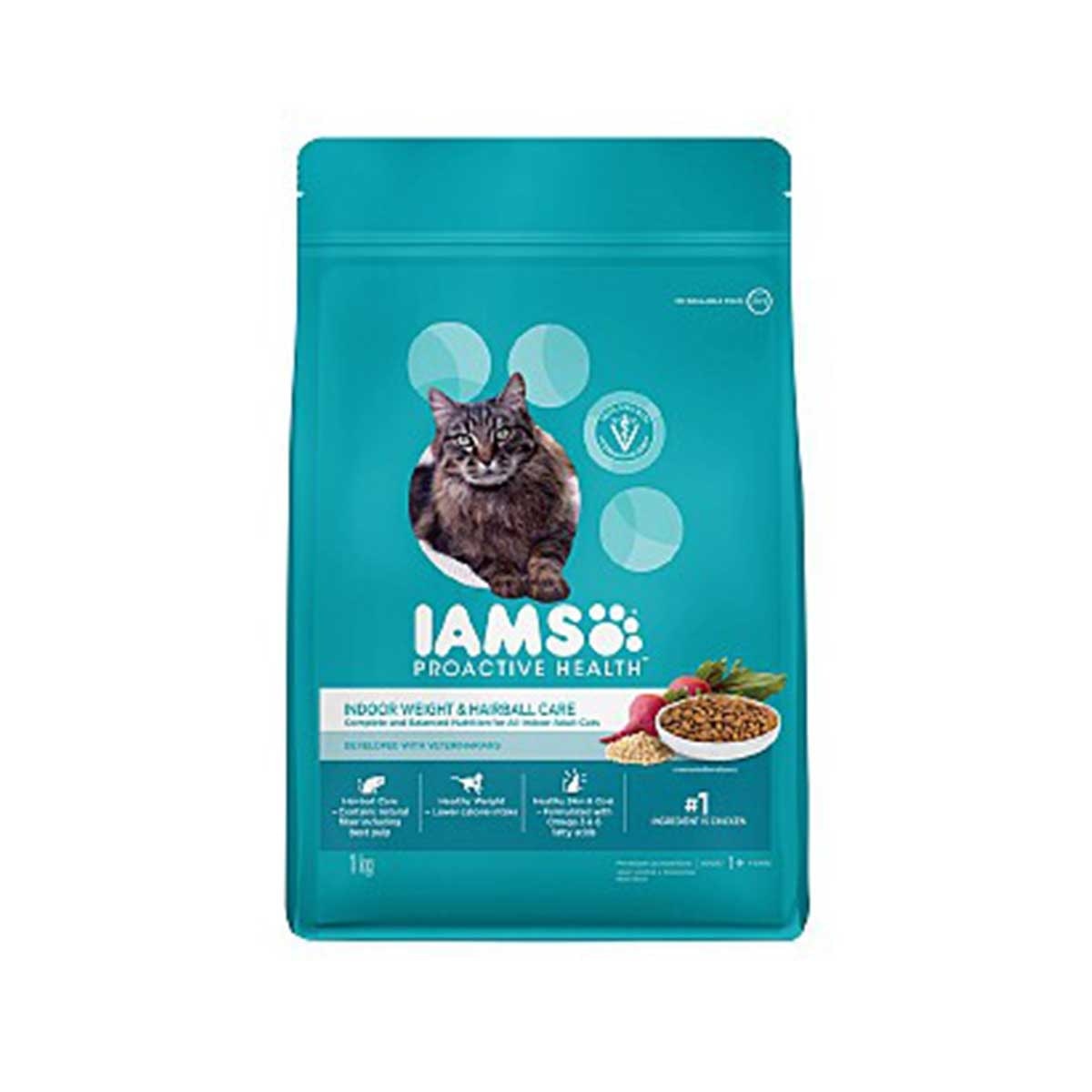 IAMS 室內控重及化毛配方貓乾糧１公斤