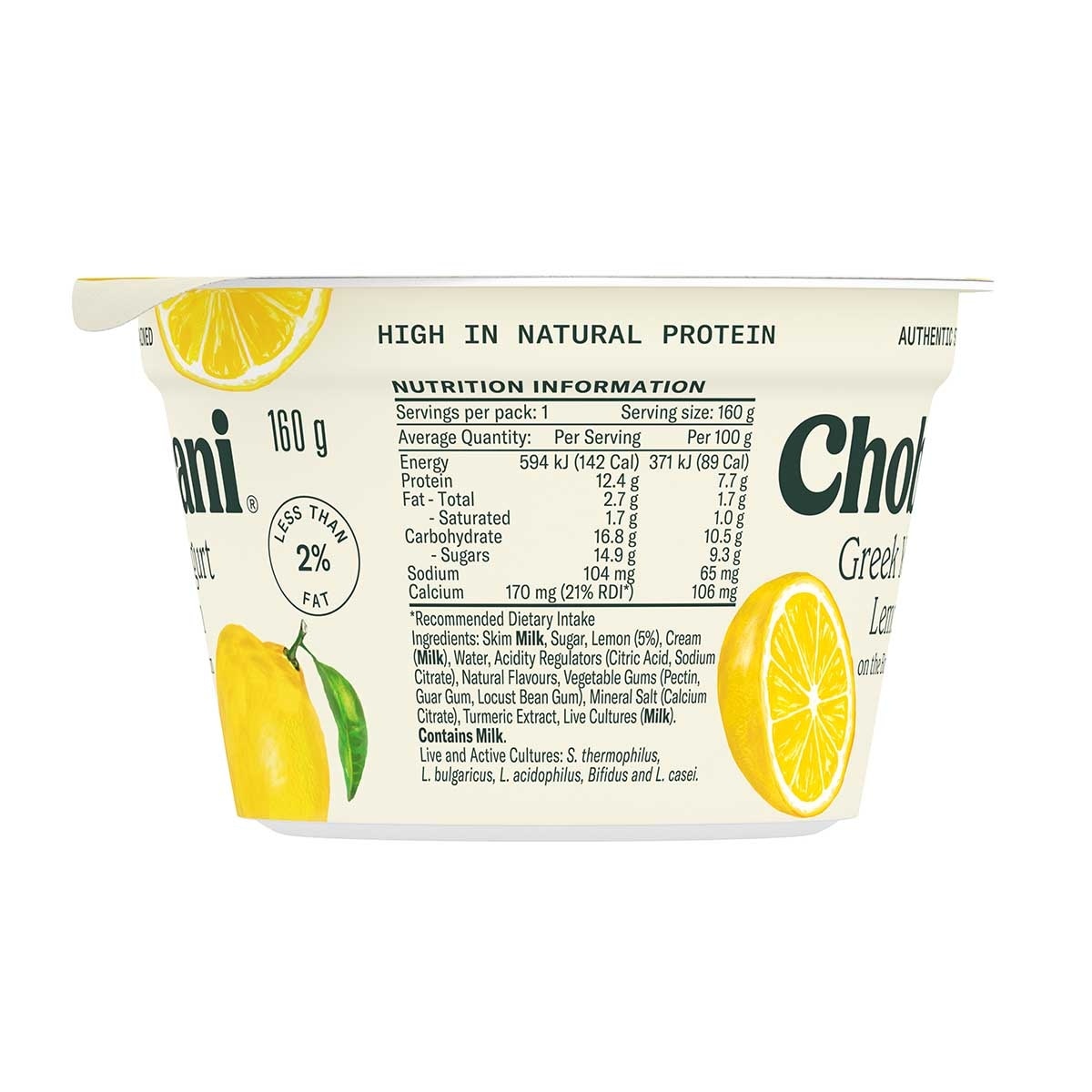 CHOBANI Greek Yogurt - Lemon