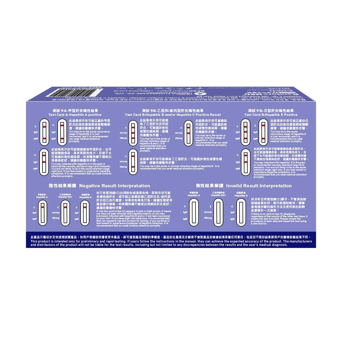 BANITORE Hepatitis A/b/c/e  4-in-1 Test Kit