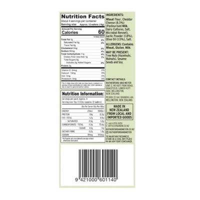 RUTHERFORD & MEYER Garlic & Olive Oil Gourmet Wafers