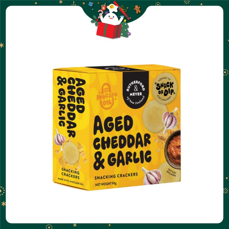 RUTHERFORD & MEYER Aged Cheddar & Garlic Crackers