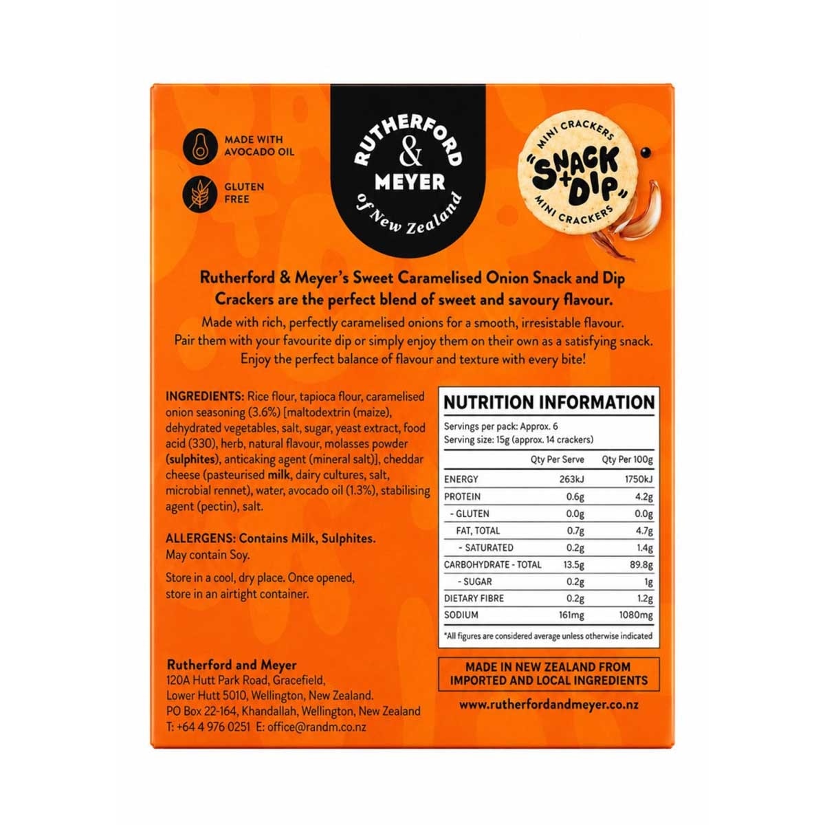 RUTHERFORD & MEYER Sweet Caramelised Onion Flv Crackers image