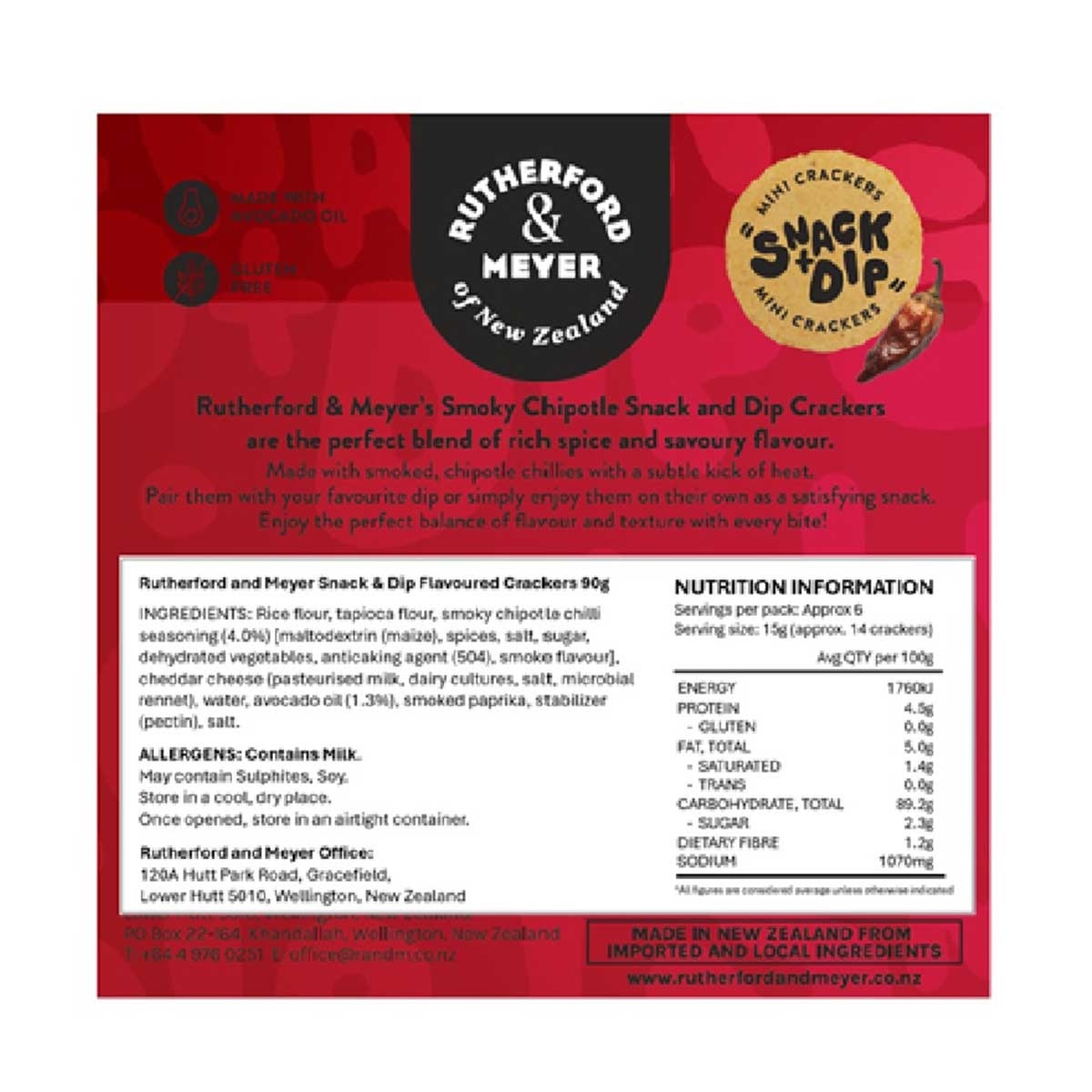 RUTHERFORD & MEYER Smoky Chipotle Chilli Flav Crackers