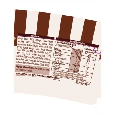 DREYER'S Manila Mango Ice Cream Cup