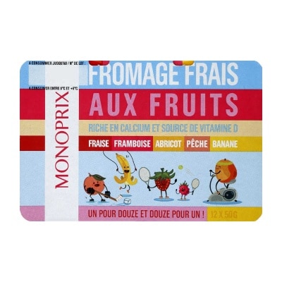 MONOPRIX Fresh Fruit Fromage Frais[france](chilled 0-4°c)