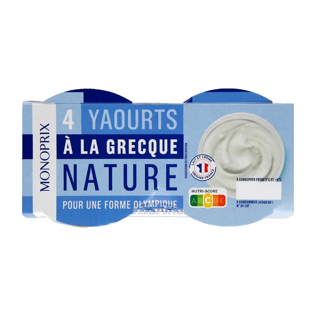 MONOPRIX Natural Greek Yogurts[france](chilled 0-4°c)