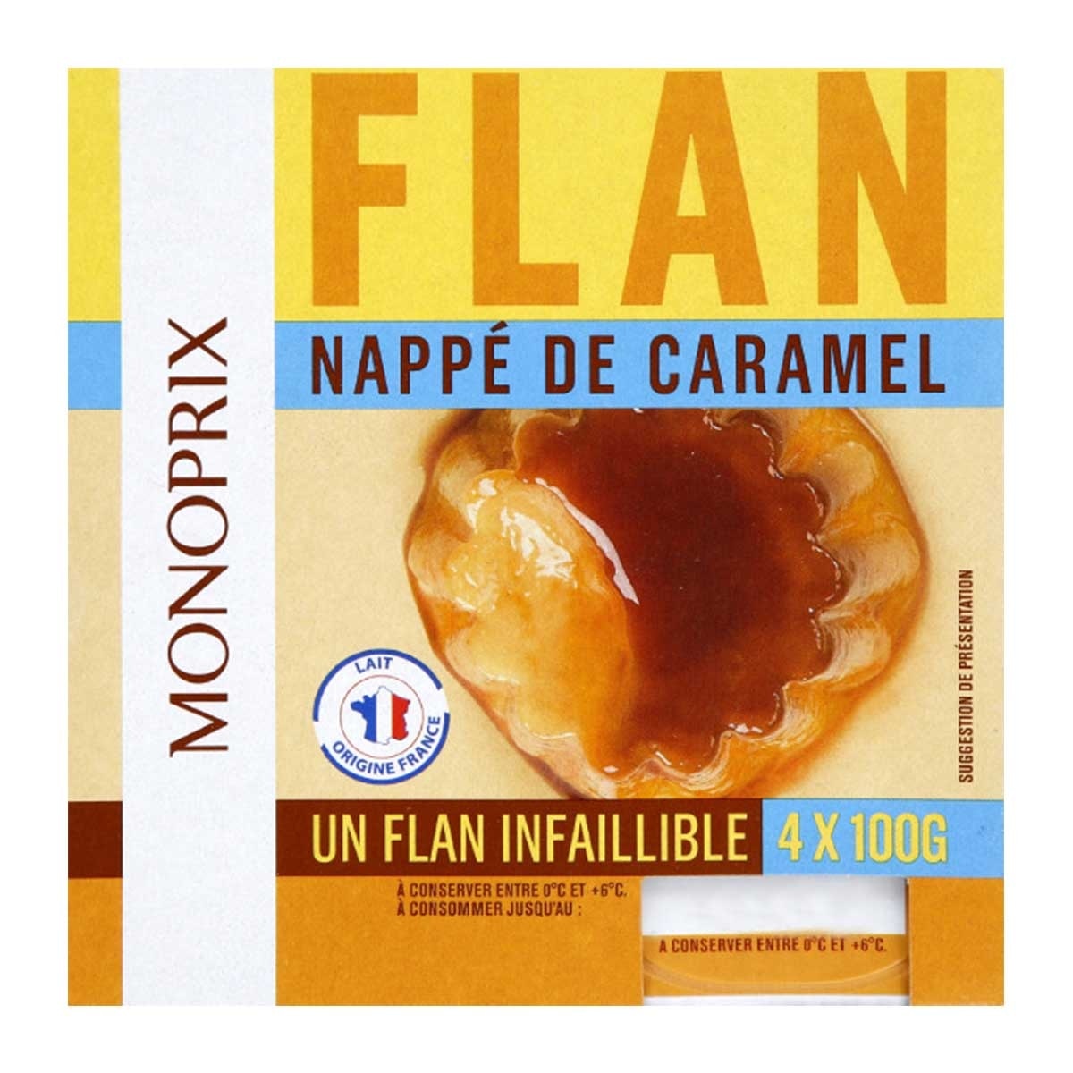 MONOPRIX Vanilla/caramel Custard[france](chilled 0-4°c)